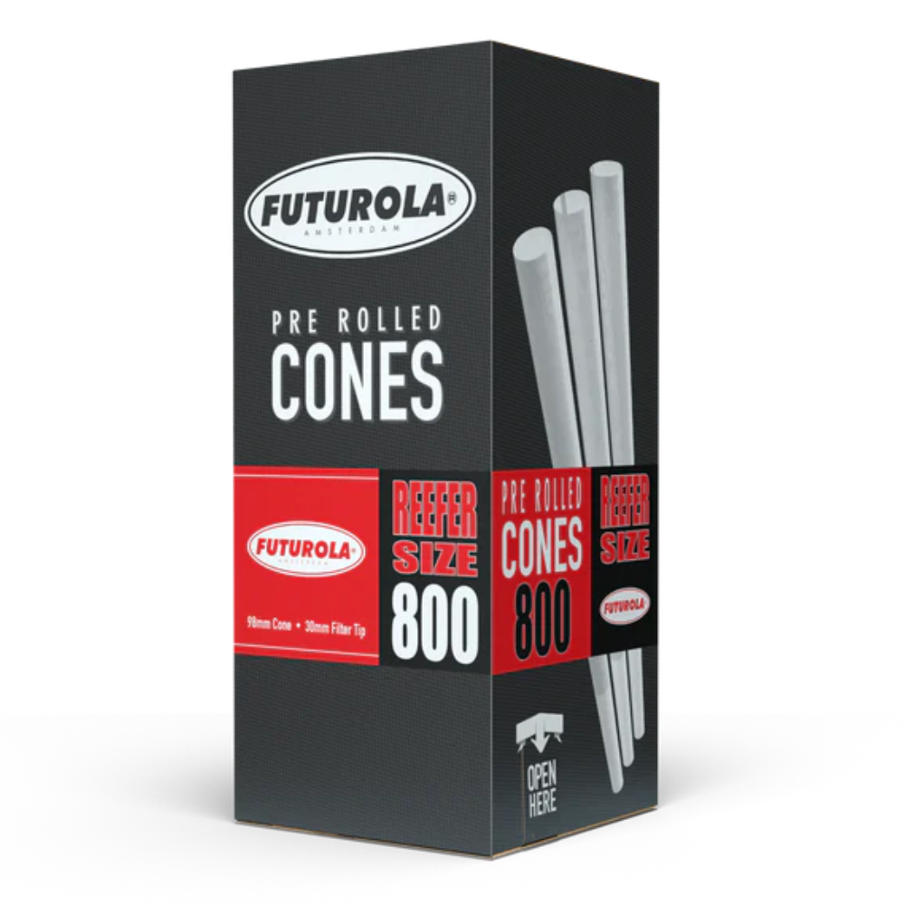 Futurola Classic White Reefer Sized Pre Rolled Slender Cones - 800ct