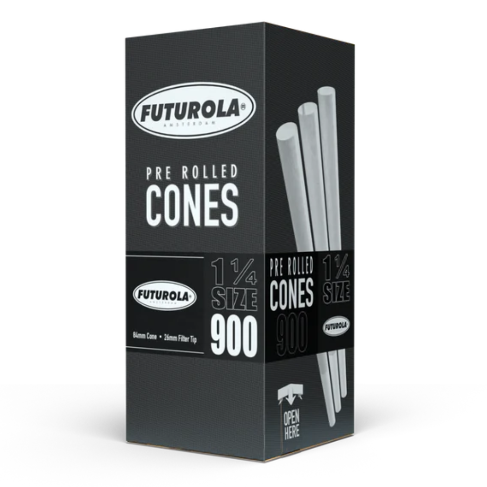 Futurola Classic White 1 1/4 Pre Rolled Standard Cones - 900ct