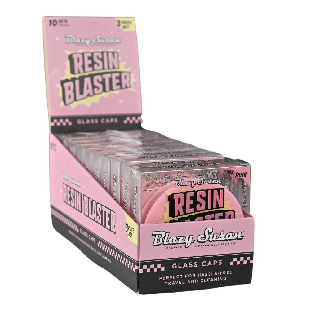 Blazy Susan Resin Blaster Silicone Glass Cleaning Caps - 10ct