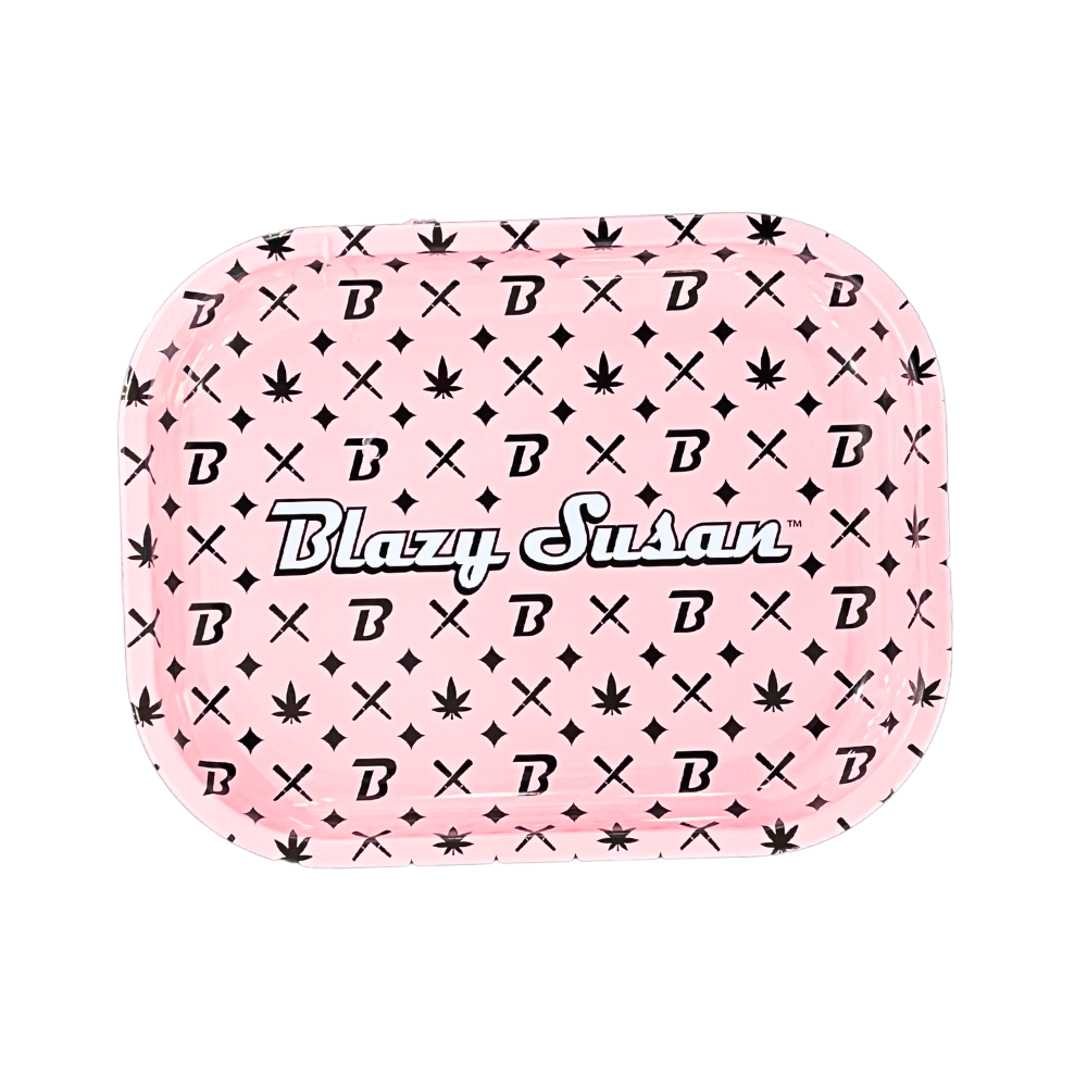 Blazy Susan Step & Repeat Metal Rolling Tray - Small