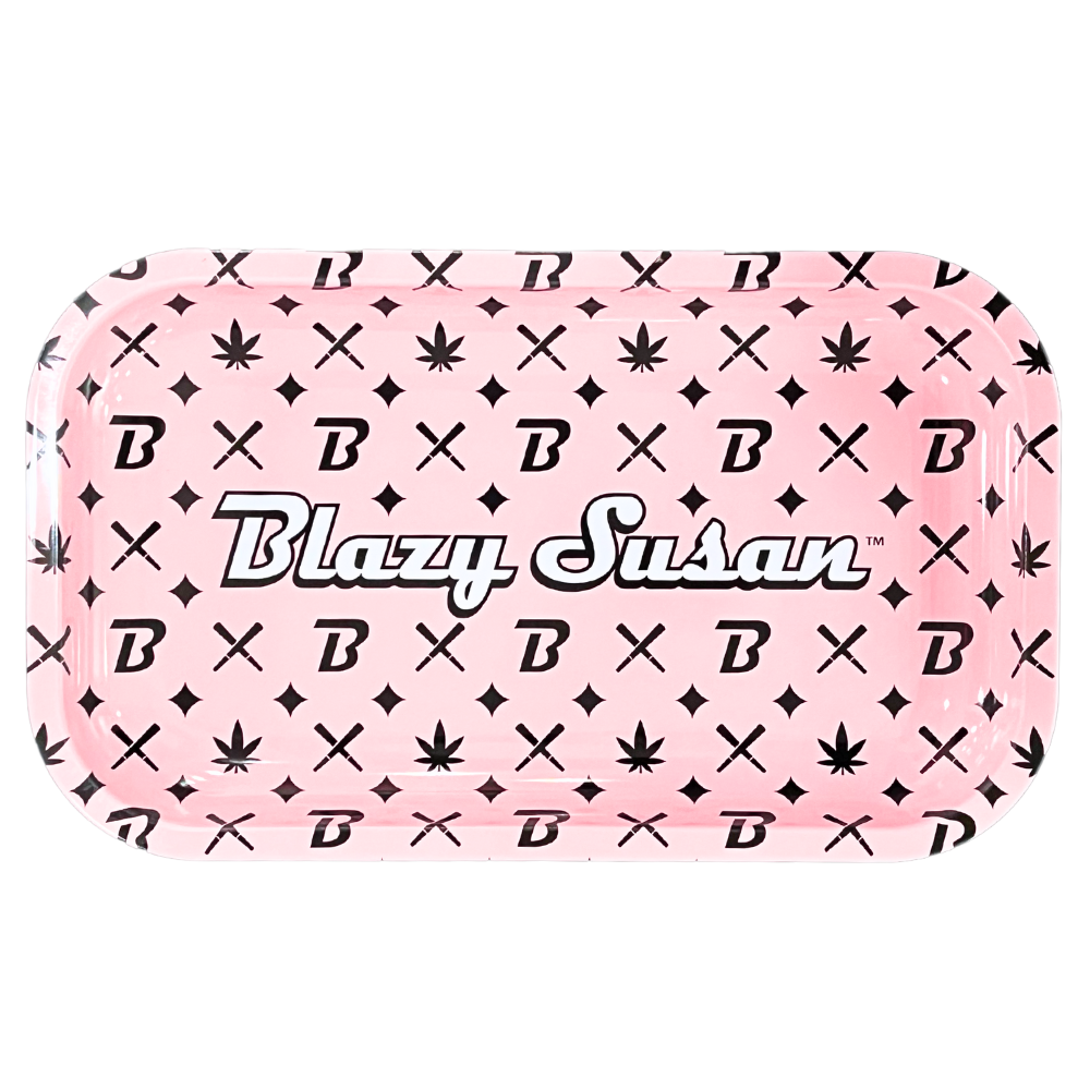 Blazy Susan Step & Repeat Metal Rolling Tray - Medium