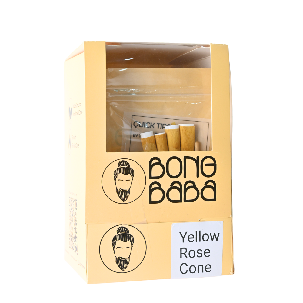 Bong Baba Yellow Rose Cones - 10ct