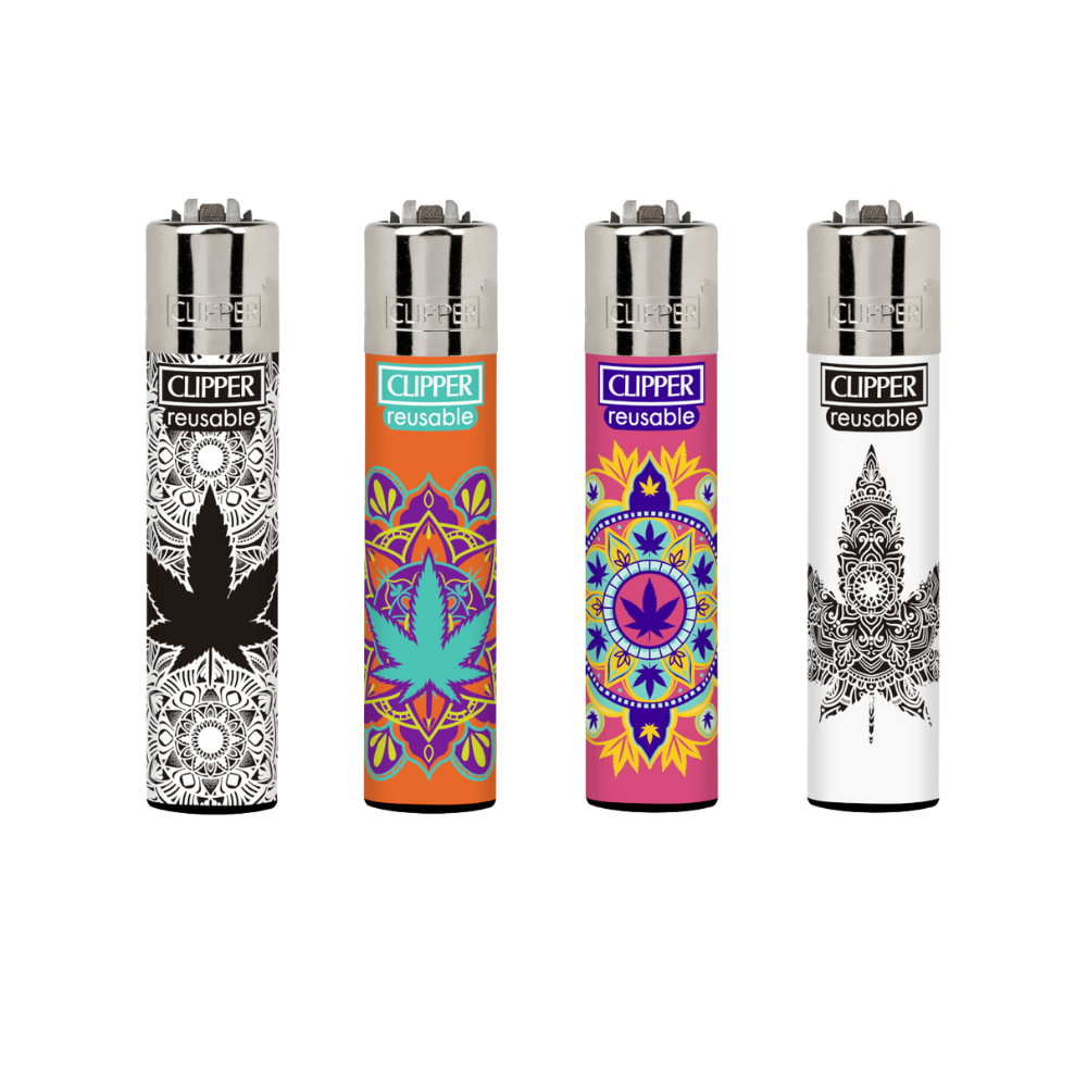 Clipper Weed Mandala Lighters - 48ct