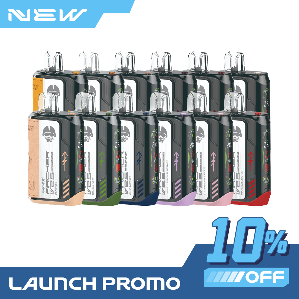 (Bundle) VAPMOD Archer V2.5 Disposable Vape - 15 Flavours x 1 Display