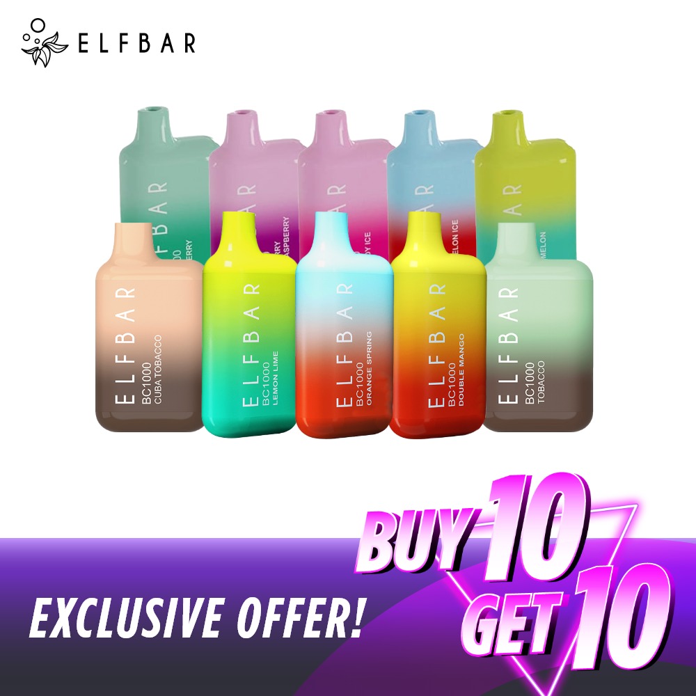 (Bundle) Elf Bar BC1000 Disposable Vape - 10ct x 10 Flavours