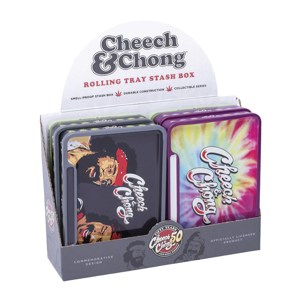 Cheech & Chong Rolling Tray Stash Box - 6ct