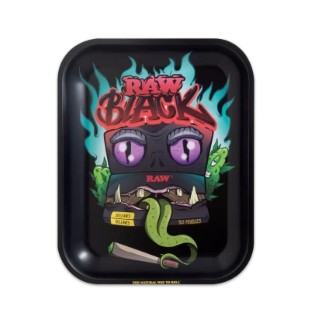 Raw Black Monster Metal Rolling Tray - Small