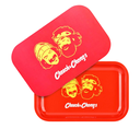 Pulsar X Cheech & Chong Red Faces Metal Rolling Tray w/ Lid - Medium