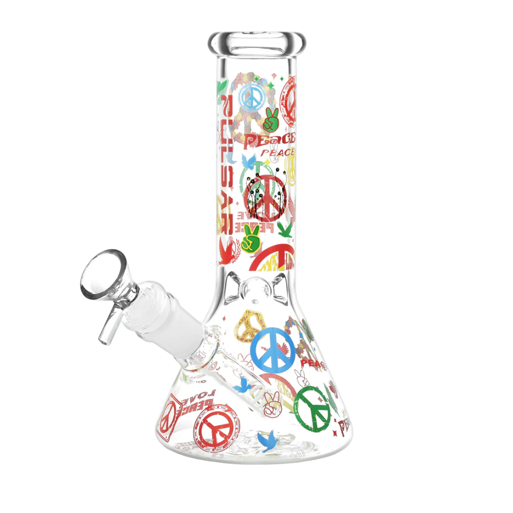 7.75" Pulsar World Peace Beaker Bong