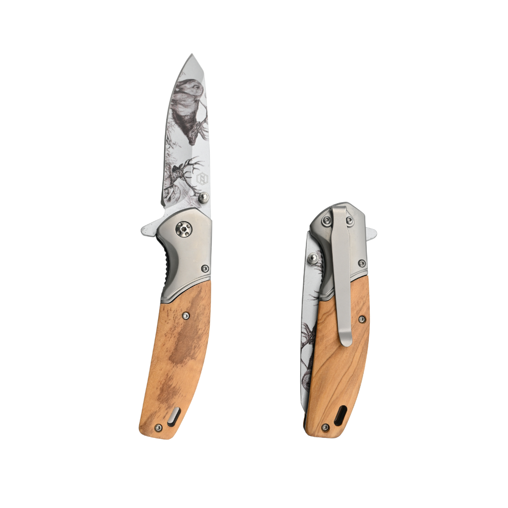 Ozzuni Stainless Steel ELK Pocket Knife