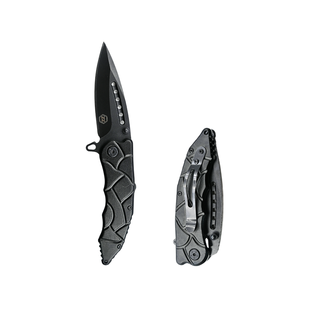 Ozzuni Stainless Steel Croc Finish Foldable Pocket Knife - Assorted Colours