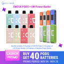 [ON] (Bundle) Elf Bar EW25K Disposable Pods and Battery - 8 Flavors + 8 Power Banks