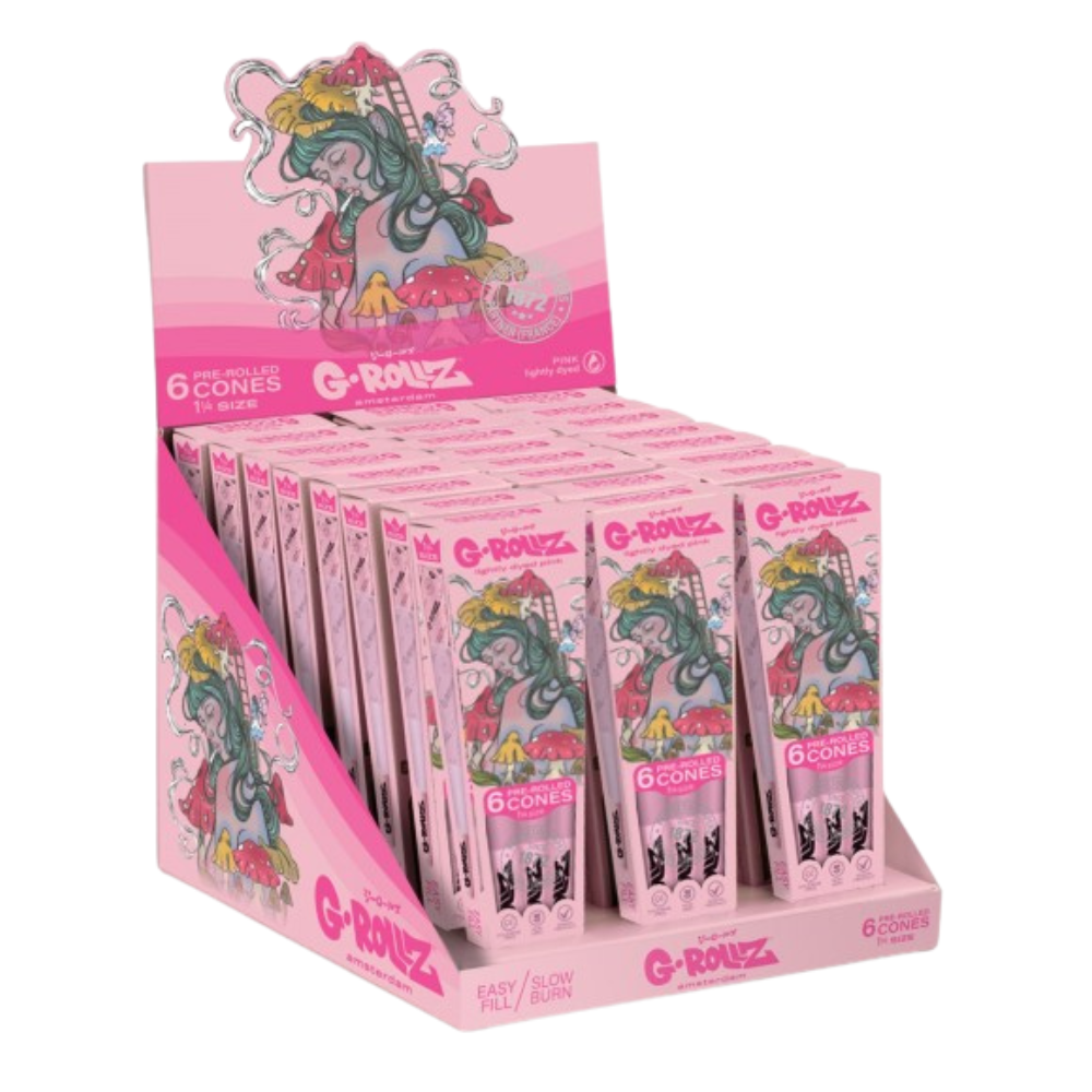 G-Rollz Collector 'Shroomie' Pink 11/4 Pre-Rolled Cones - 24ct