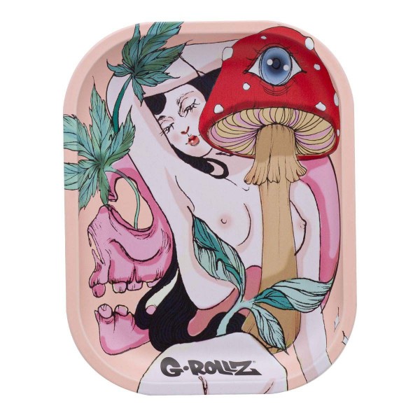 G-Rollz 'Mushroom Lover' Metal Rolling Tray - Small