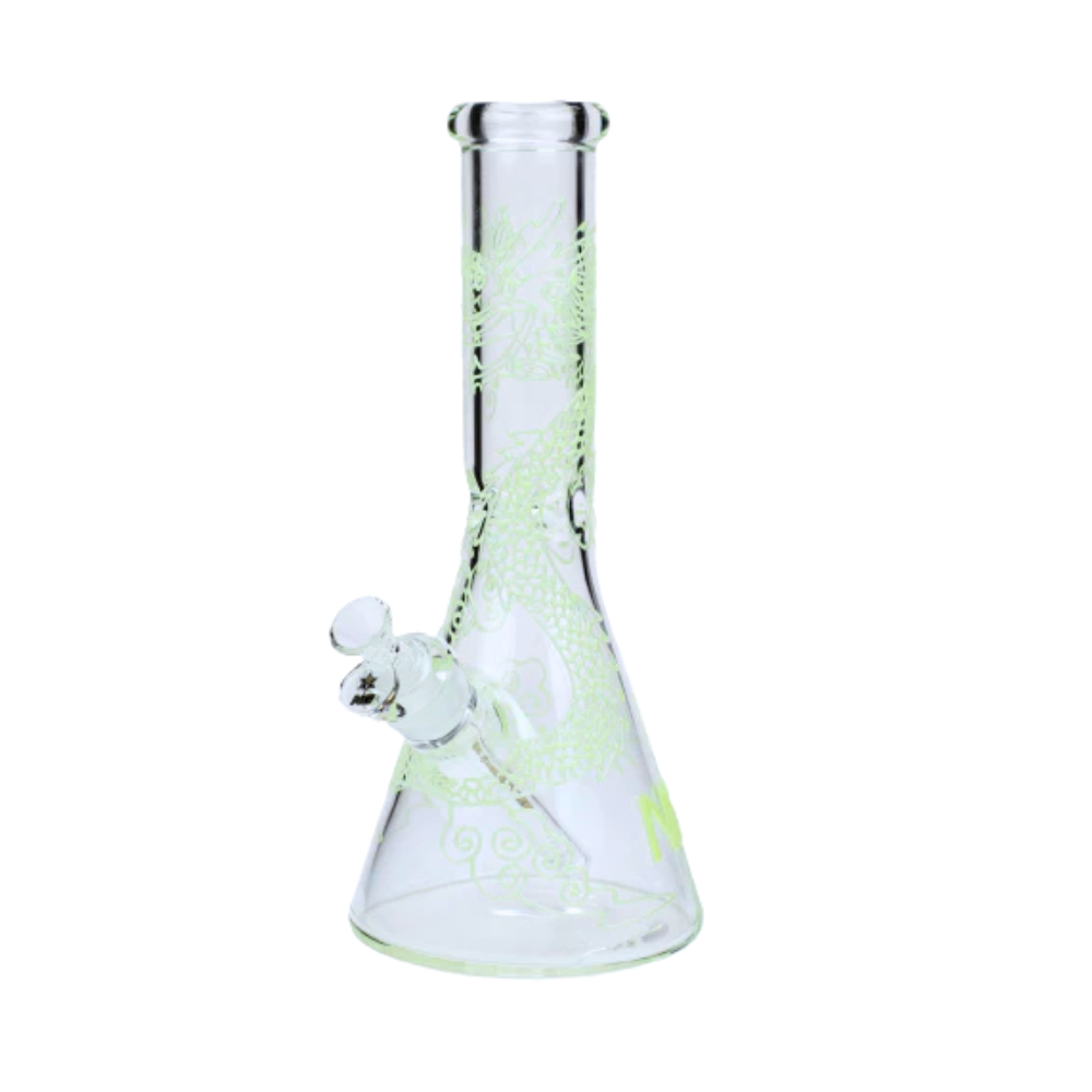 13" Nice Glass Glow-In-The-Dark Dragon Bong