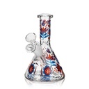 6" Arsenal Comic Bloom & Leaf Glass Bong