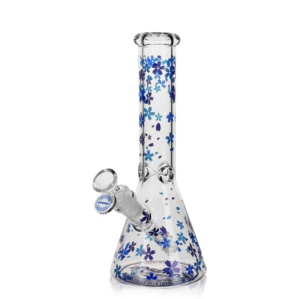 10" 5mm Arsenal Flower Serene Glass Bong