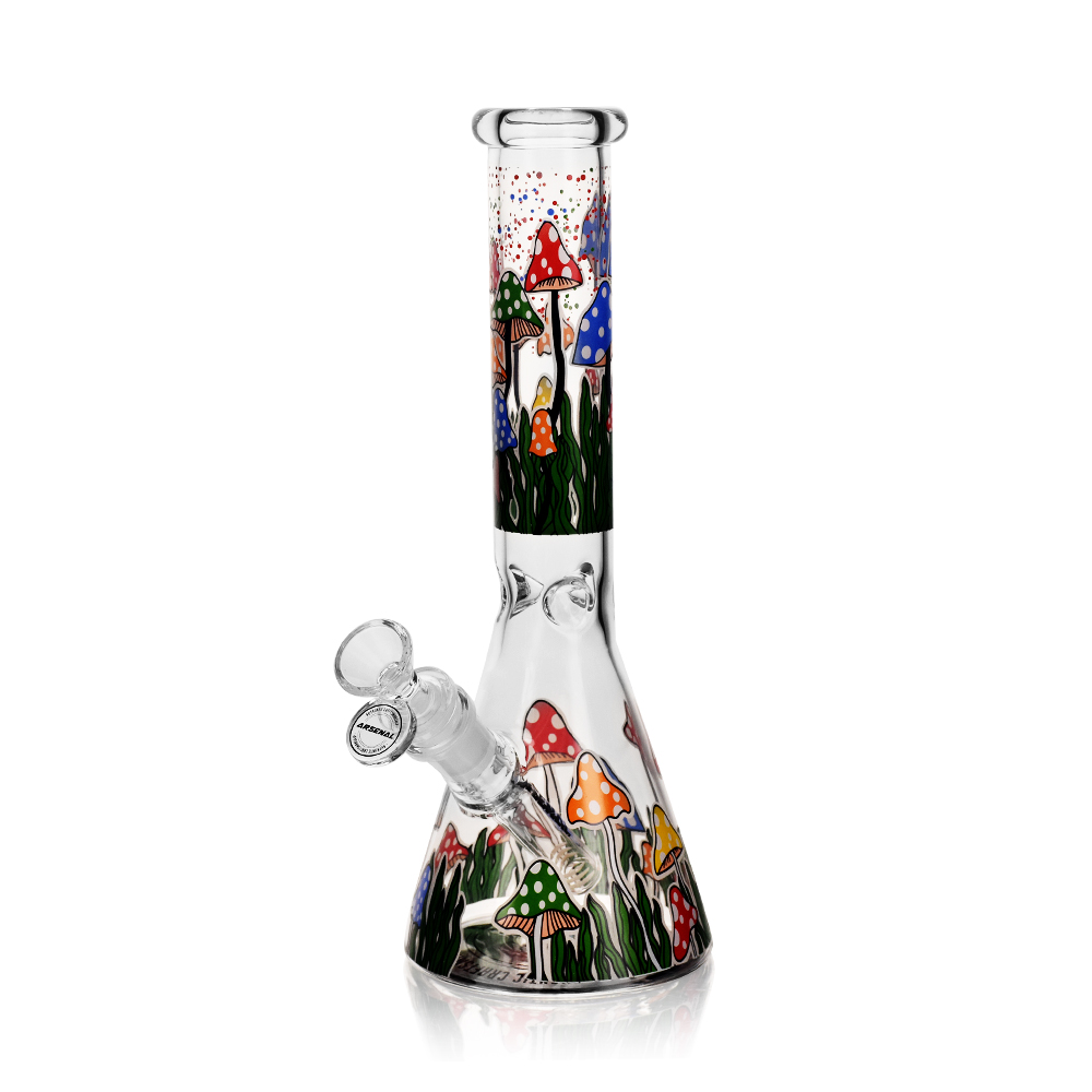 10" 5mm Arsenal Stoner Mushroom Glass Bong