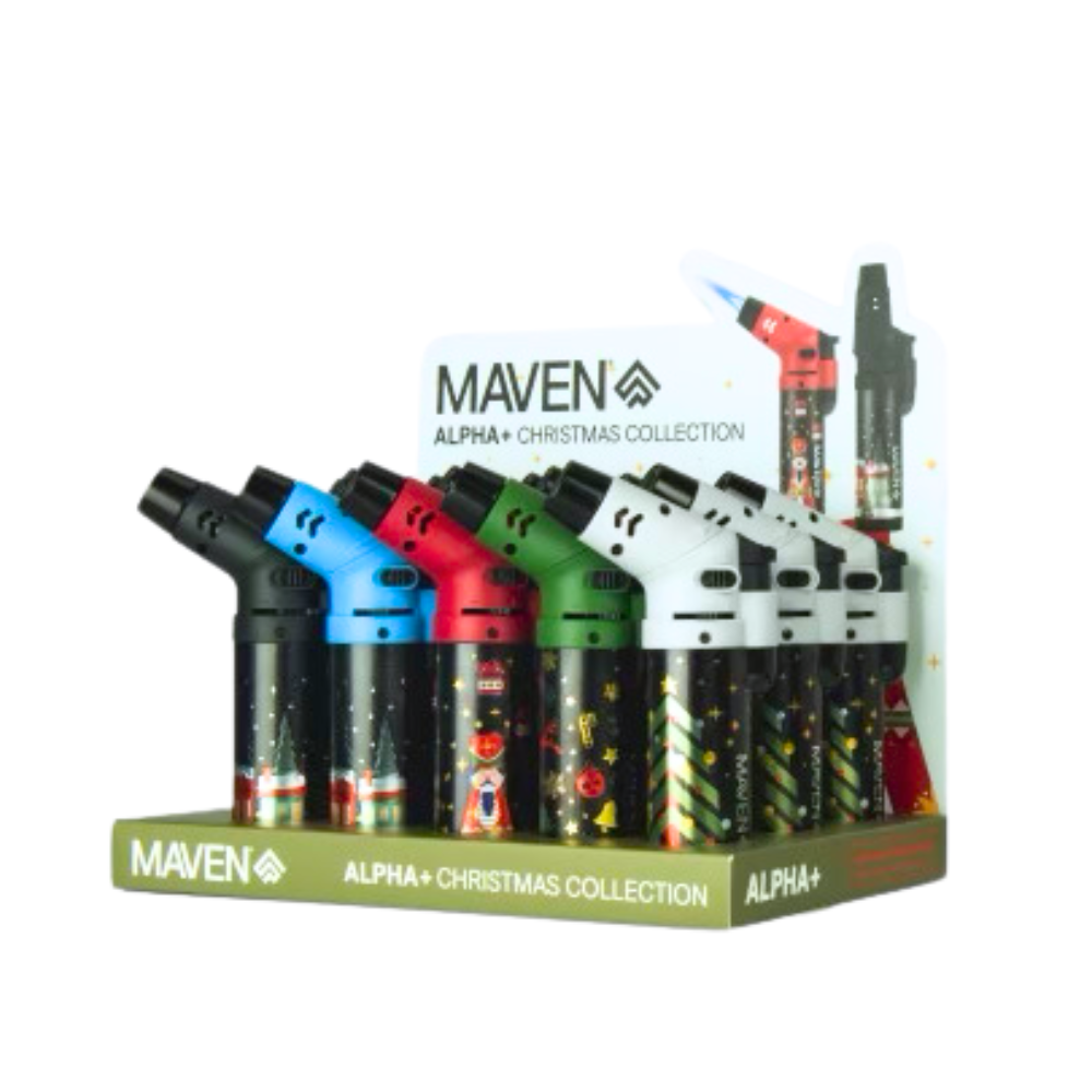 Maven Alpha+ Christmas Collection Lighters - 15ct