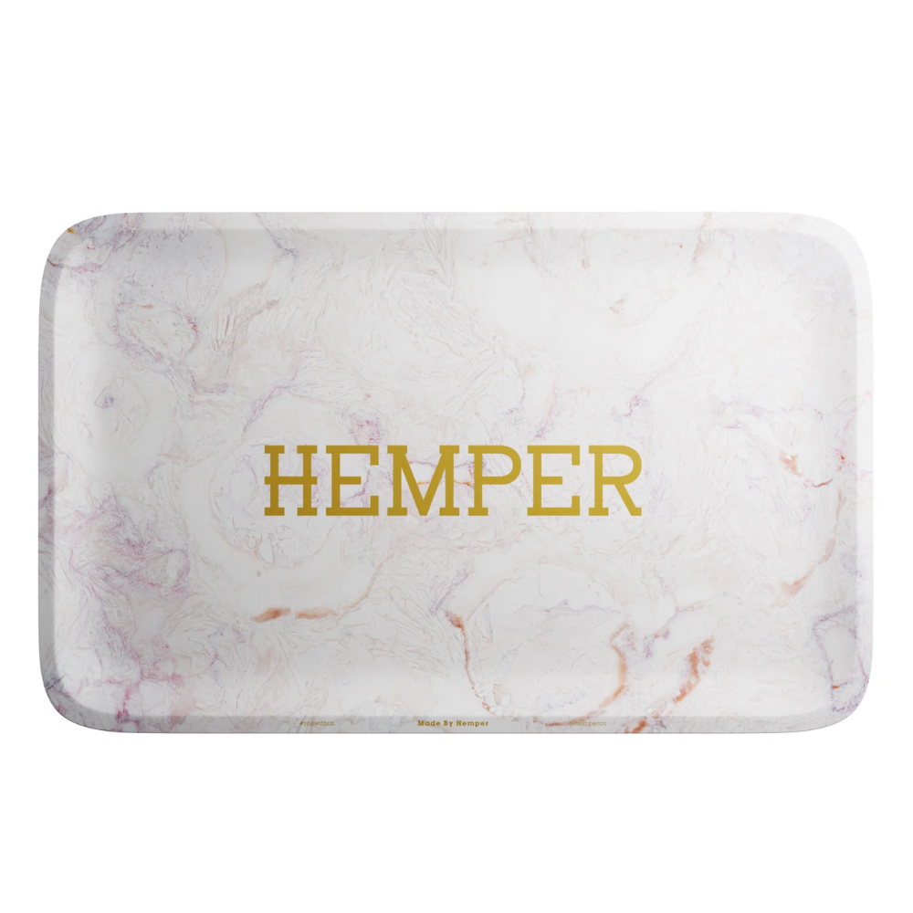 Hemper Luxe Marble Pink/White Rolling Tray