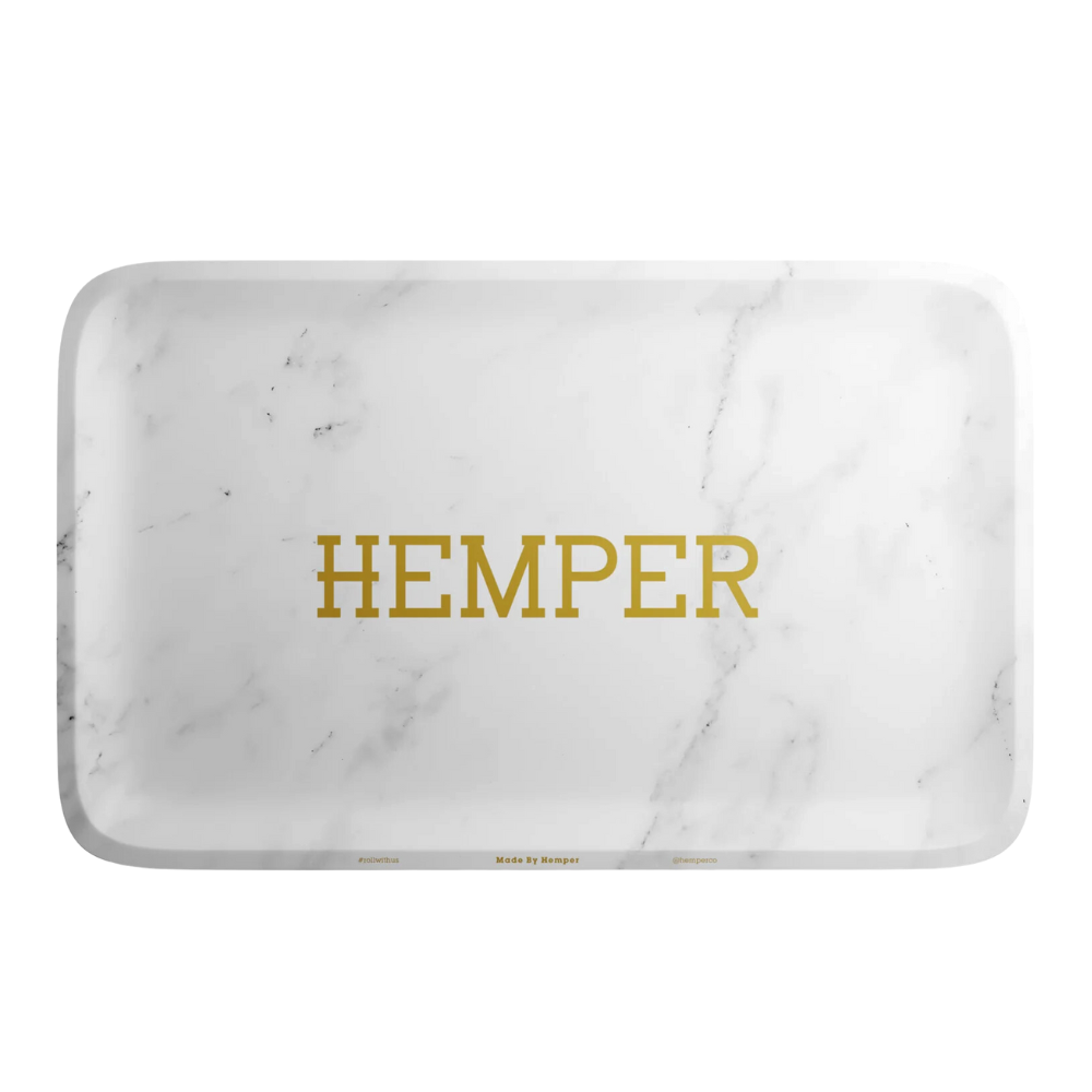 Hemper Luxe Marble White Rolling Tray