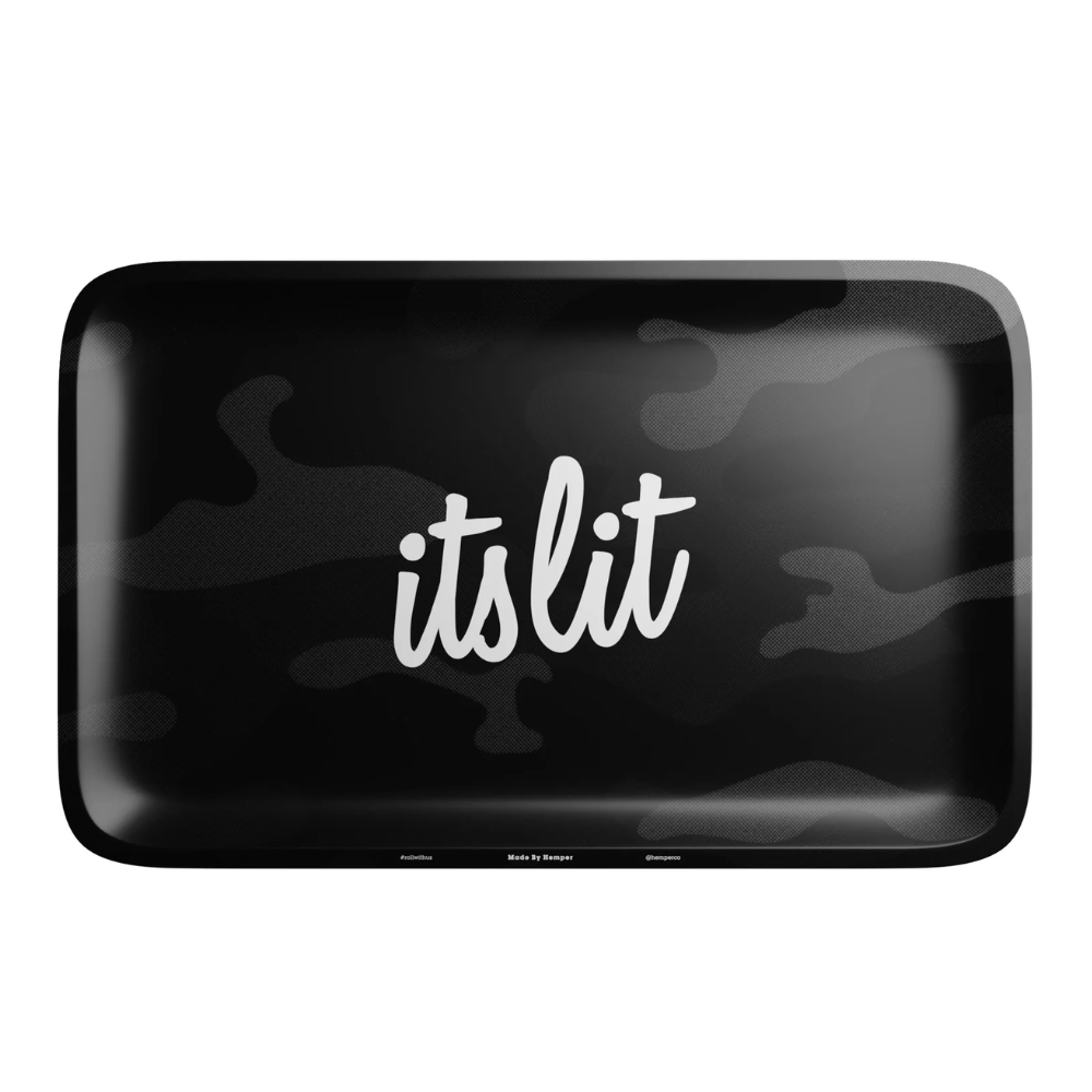 Hemper It's Lit Black Camouflage Rolling Tray