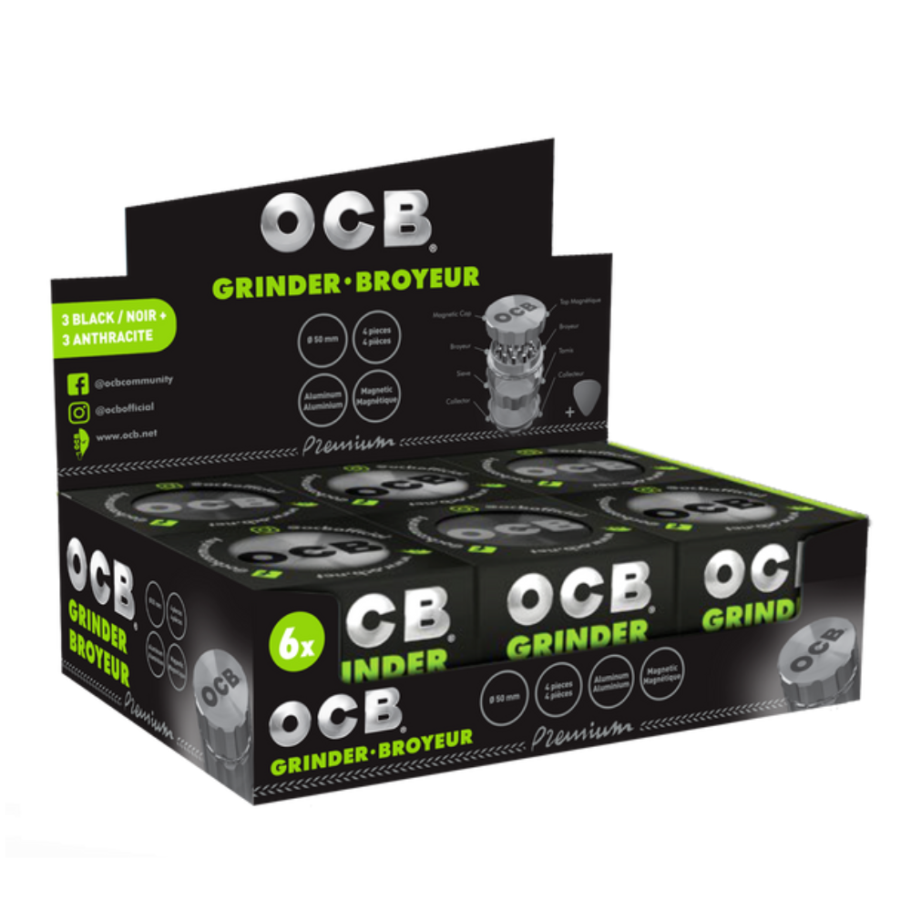 OCB 50mm 4pc Pollinator Grinder - 6ct