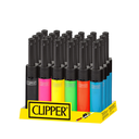 Clipper Mini Tube Solid Fluo Lighters - 24ct