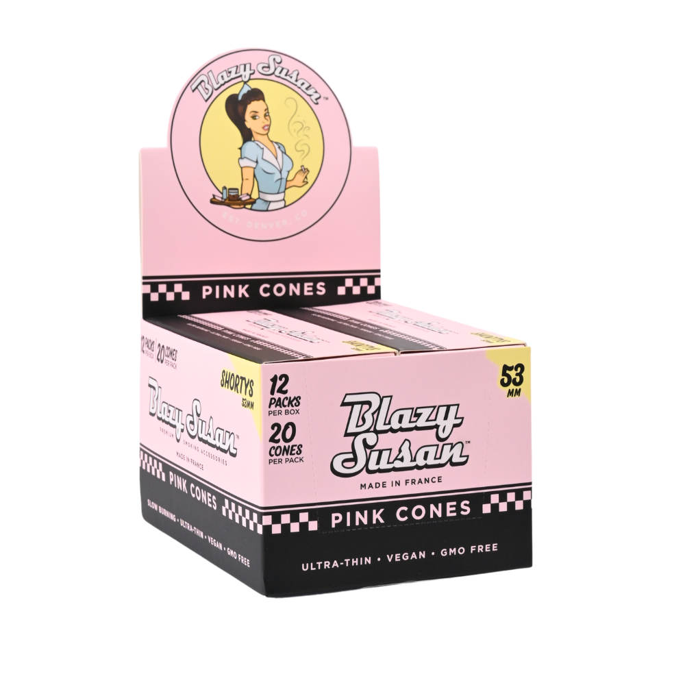 Blazy Susan Pink Shortys 53mm Pre-Rolled Cones - 12ct