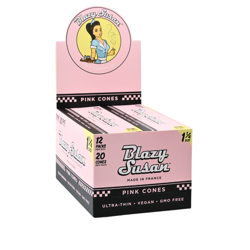 Blazy Susan Pink 1 1/4 Pre-Rolled Cones - 12ct