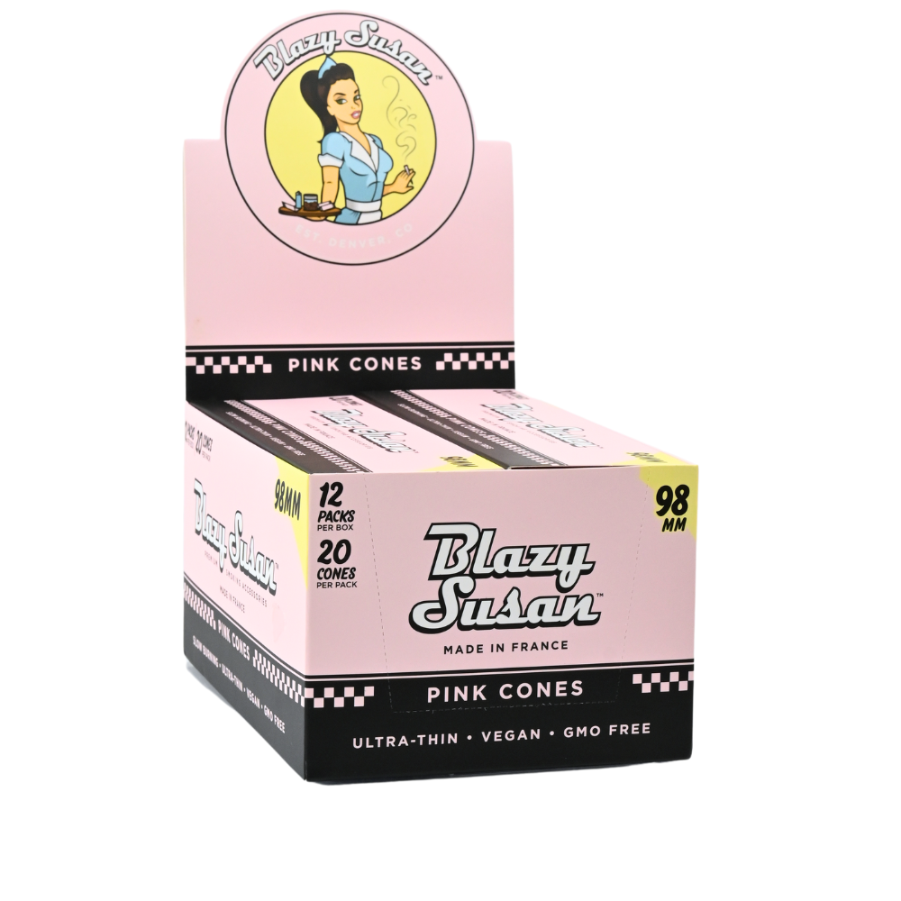 Blazy Susan Pink 98mm Pre-Rolled Cones - 12ct