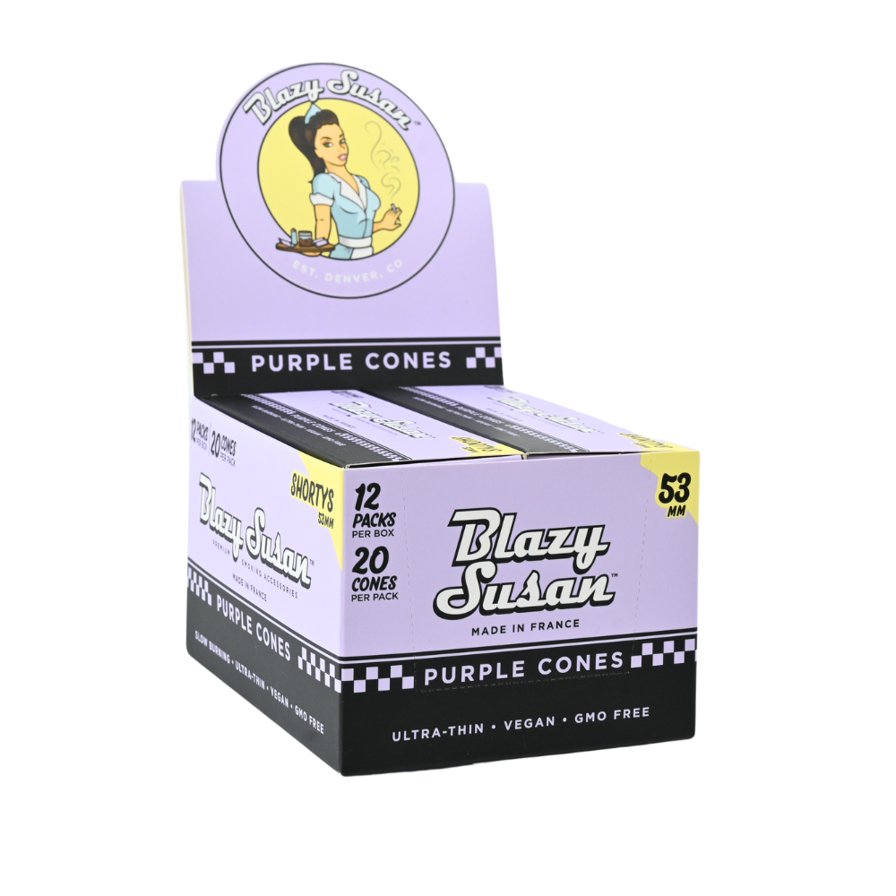 Blazy Susan Purple Shortys 53mm Pre-Rolled Cones - 12ct