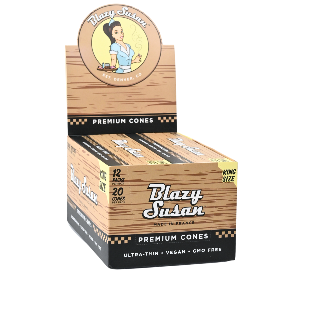 Blazy Susan Unbleached KS Pre-Rolled Cones - 12ct