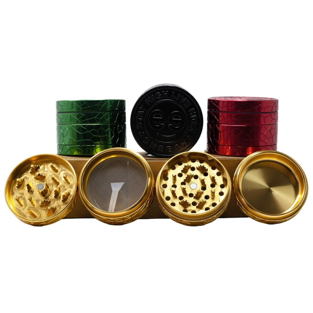 Cheech 63mm 4 Piece Retro Logo Grinder