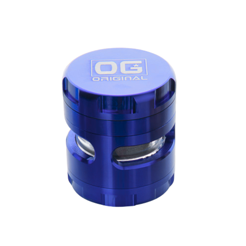 OG Original 56mm 4 Part Grinder w/ Removable Screen and Glass Herb Catcher