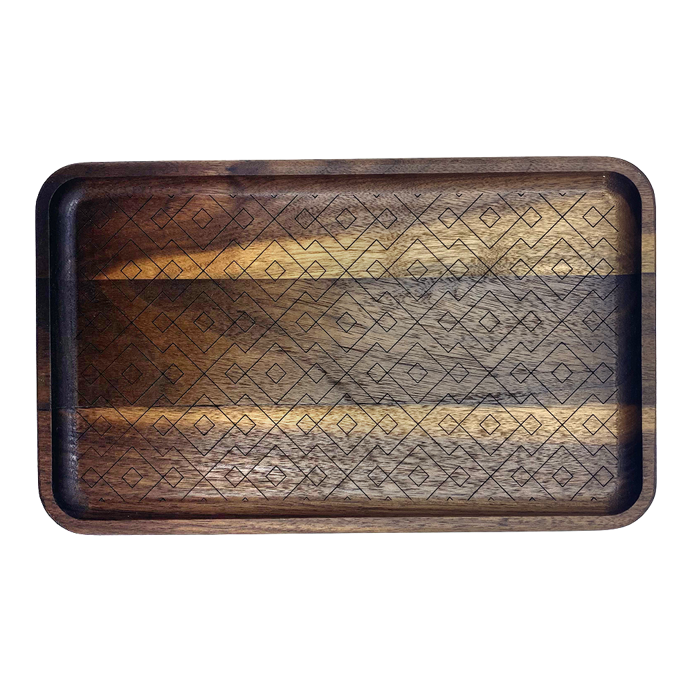 Artisanat M - Acacia Wood Rolling Tray - Asst Designs