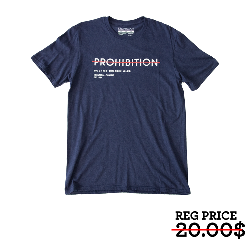 Prohibition - Crossed Out T-shirt - Navy