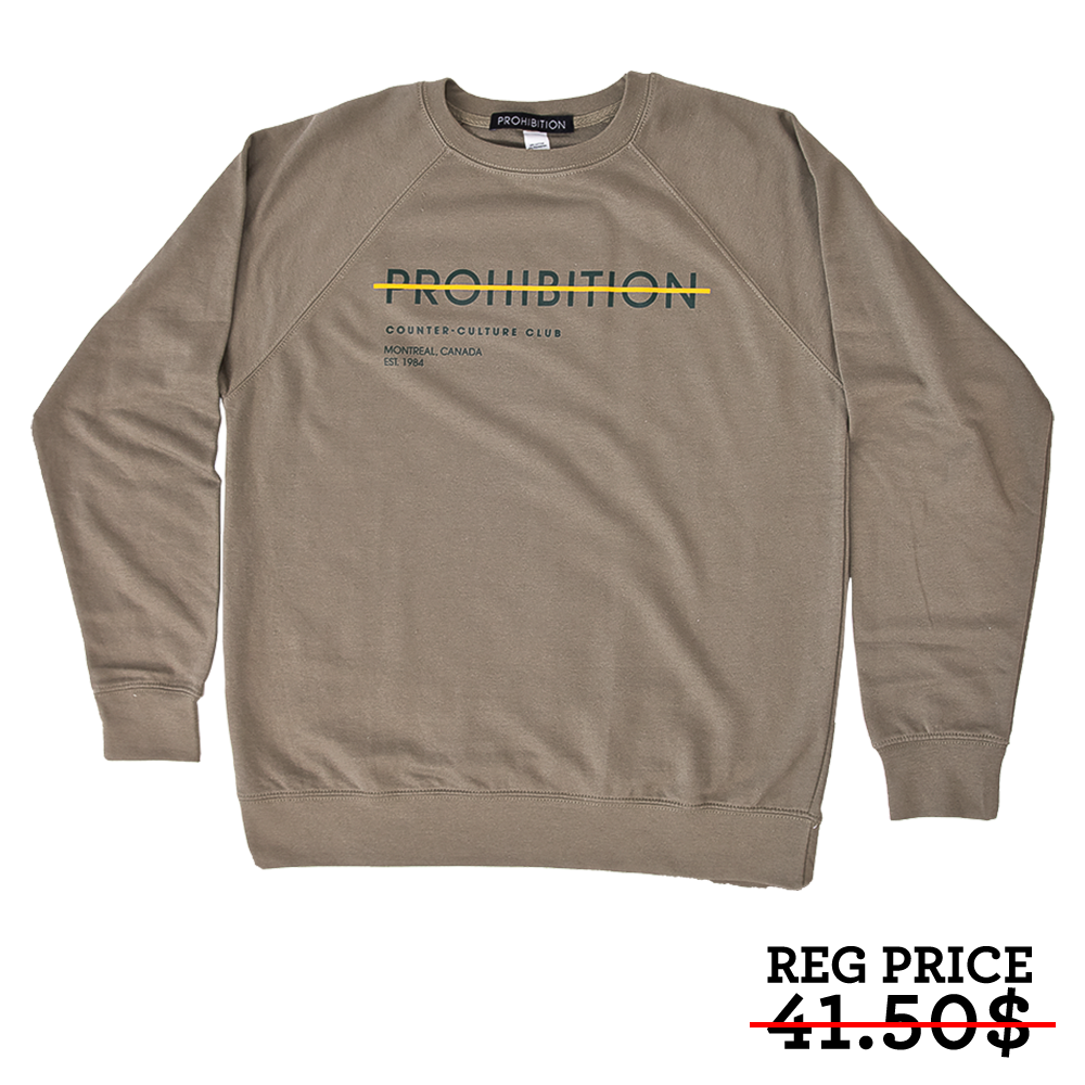 Prohibition - Crossed Out Crewneck - Olive