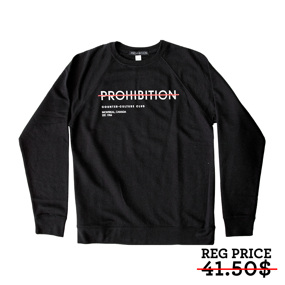 Prohibition - Crossed Out Crewneck - Black