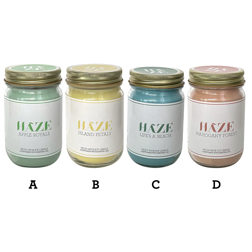 Haze - Wood Wick Soy Candle - 12oz