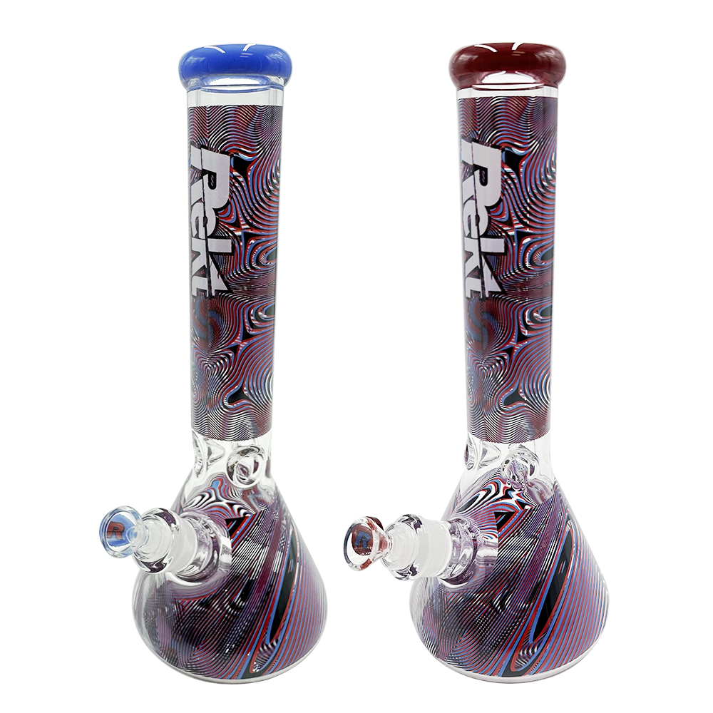 Rekt Bong - 14" 7mm - 3d Swirl