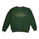 Prohibition - Script Crewneck - Forest Green & Gold