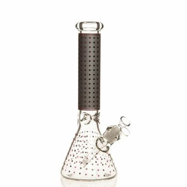 [MB011] 14" 7mm Shiny Polka Dot Glass Beaker