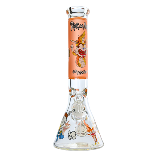 [MB 568] 14" 7mm Toxic Side Rick Glass Bong