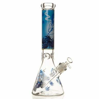 [MB 335 LADY] 14" 7mm Weed Lady Beaker Bong