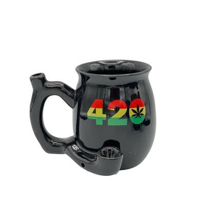 [82421] 420 Rasta Colors Pipe Mug - Small