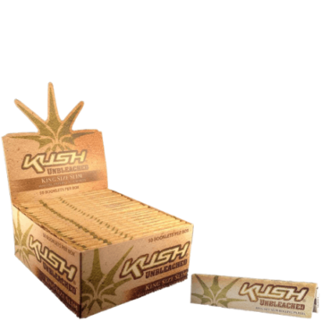 [KUSH UNB KSS P 50] Kush Unbleached KS Slim Rolling Papers – 50ct