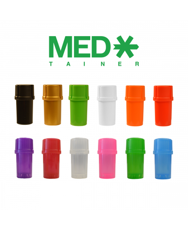 [3 MEDTRAINER GRINDER 12] Medtainer 3pc Grinder and Smell Proof Jar - 12ct