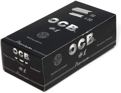 [OCB BLACK 114 P 50] OCB Premium Black 1 1/4 Rolling Papers - 50ct