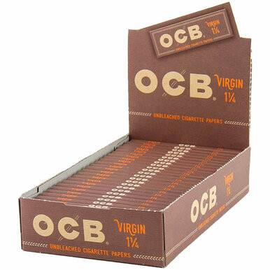 [OCB UNB 114 P 25] OCB Virgin Unbleached 1 1/4 Rolling Papers - 25ct